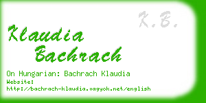 klaudia bachrach business card